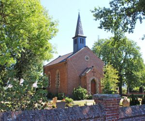 Die evangelische Martin-Luther-Kirche in Borgentreich (1878 eingeweiht) ist Übertragungsort des Radio-Gottesdienstes am 1. Januar 2017 in WDR 5.