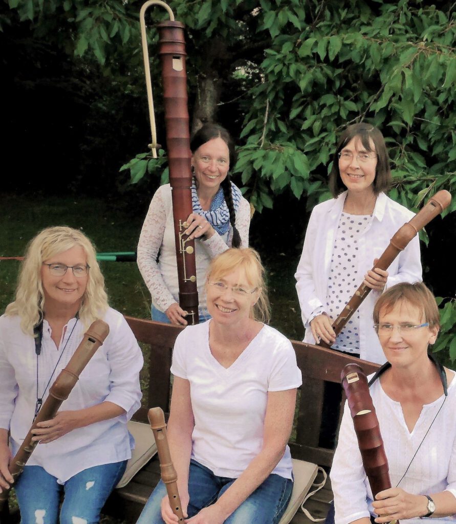 Das Blockflötenensemble Da Capo gastiert in Schloß Neuhaus. Foto: Privat