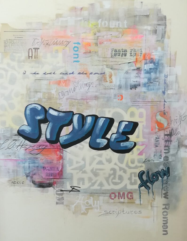 Style of lettering, Sabine Diedrich.Foto: Freistil-Kunst-Team
