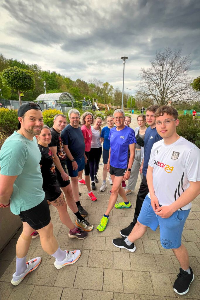 Das Kirchenkreis-Team beim Lauftraining.