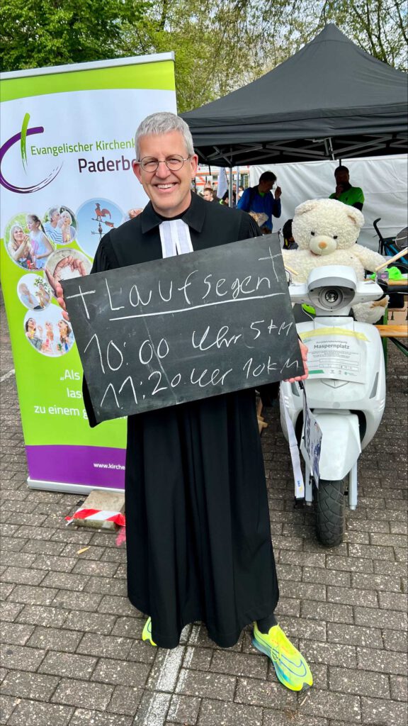Superintendent Volker Neuhoff beim Osterlauf.