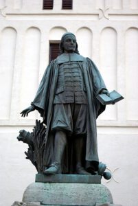 Metallstatue von Paul Gerhardt
